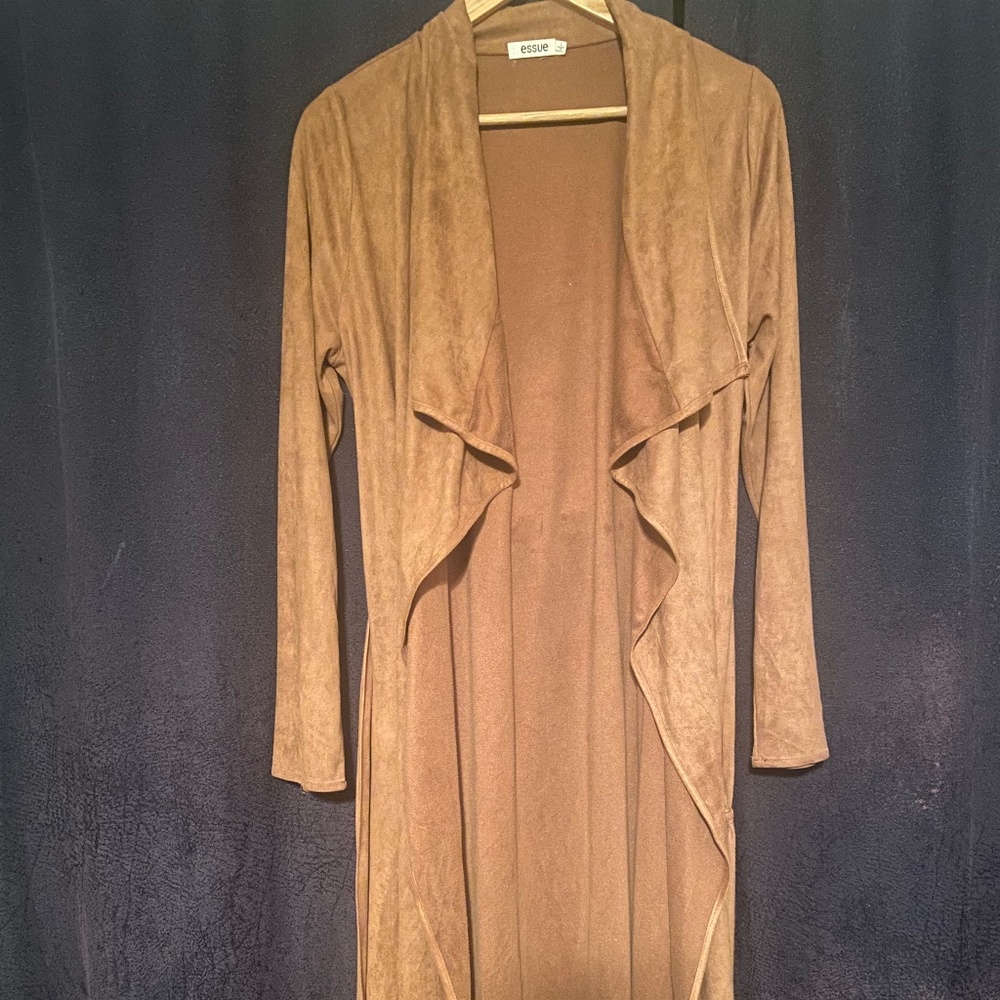 Faux suede coat